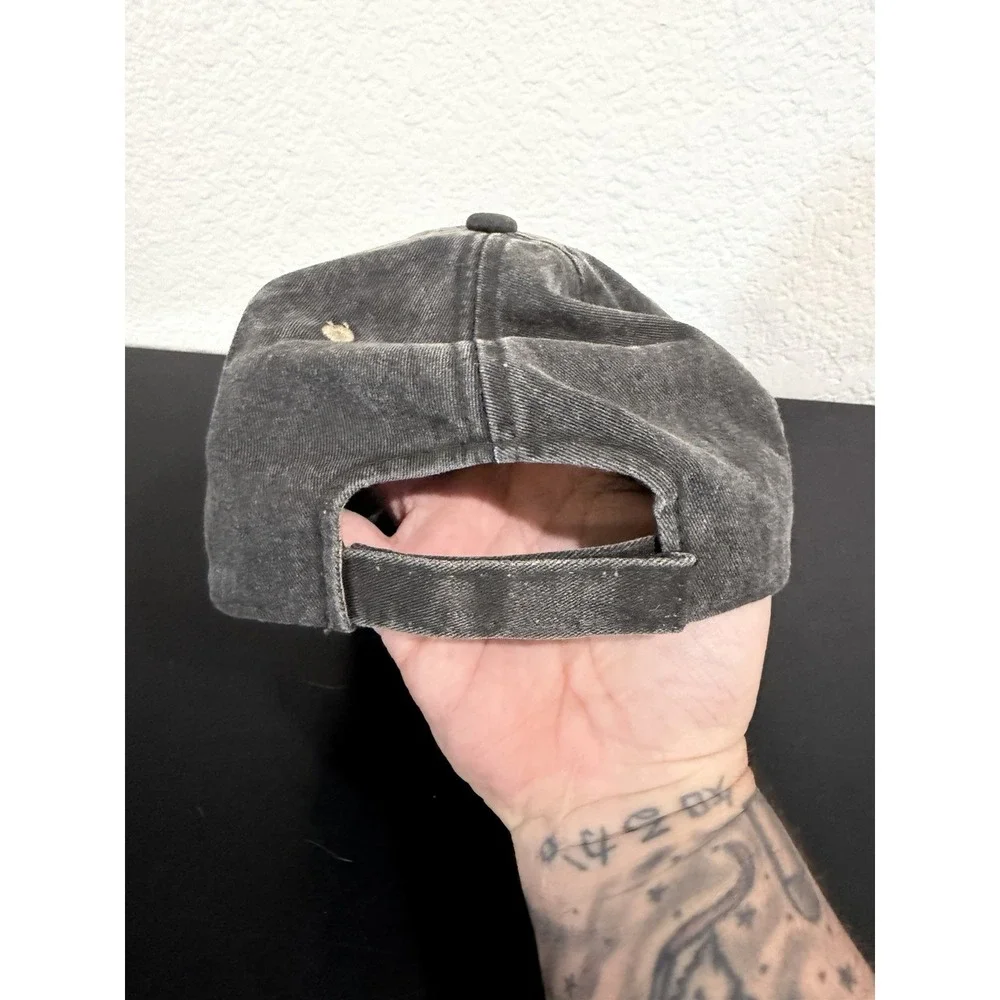 Realtree brand grey faded antler big logo strapback hat cap, os